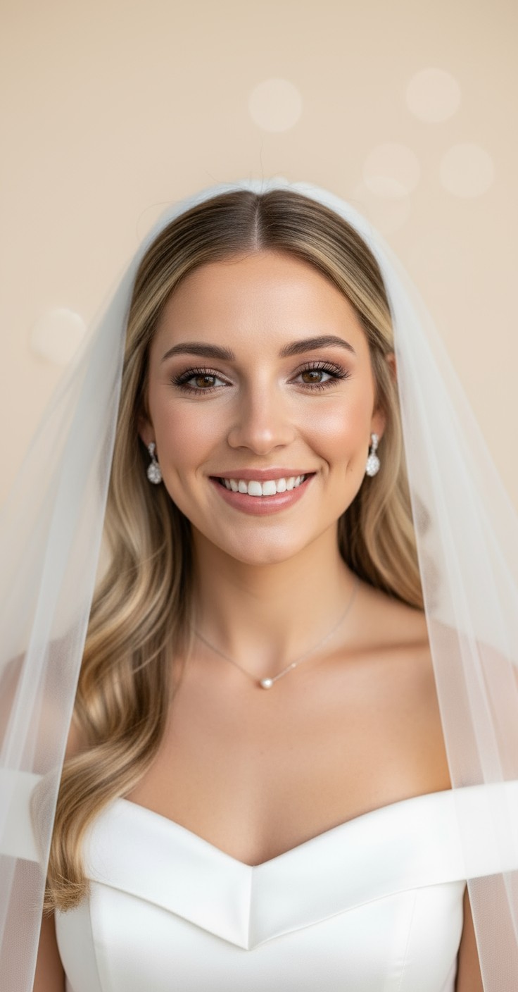 After Bridal Hair Down With Veil